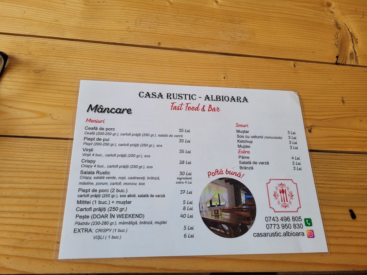 Casa Rustic Albioara Photo Menu 2