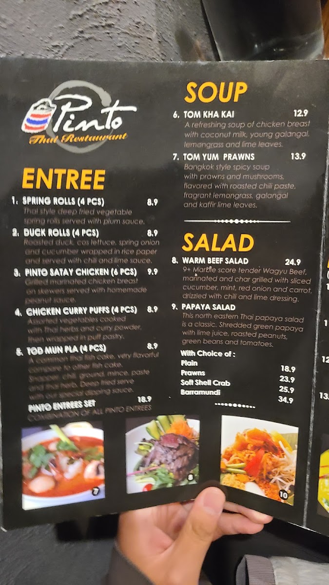 Pinto Thai Restaurant Photo Menu 5