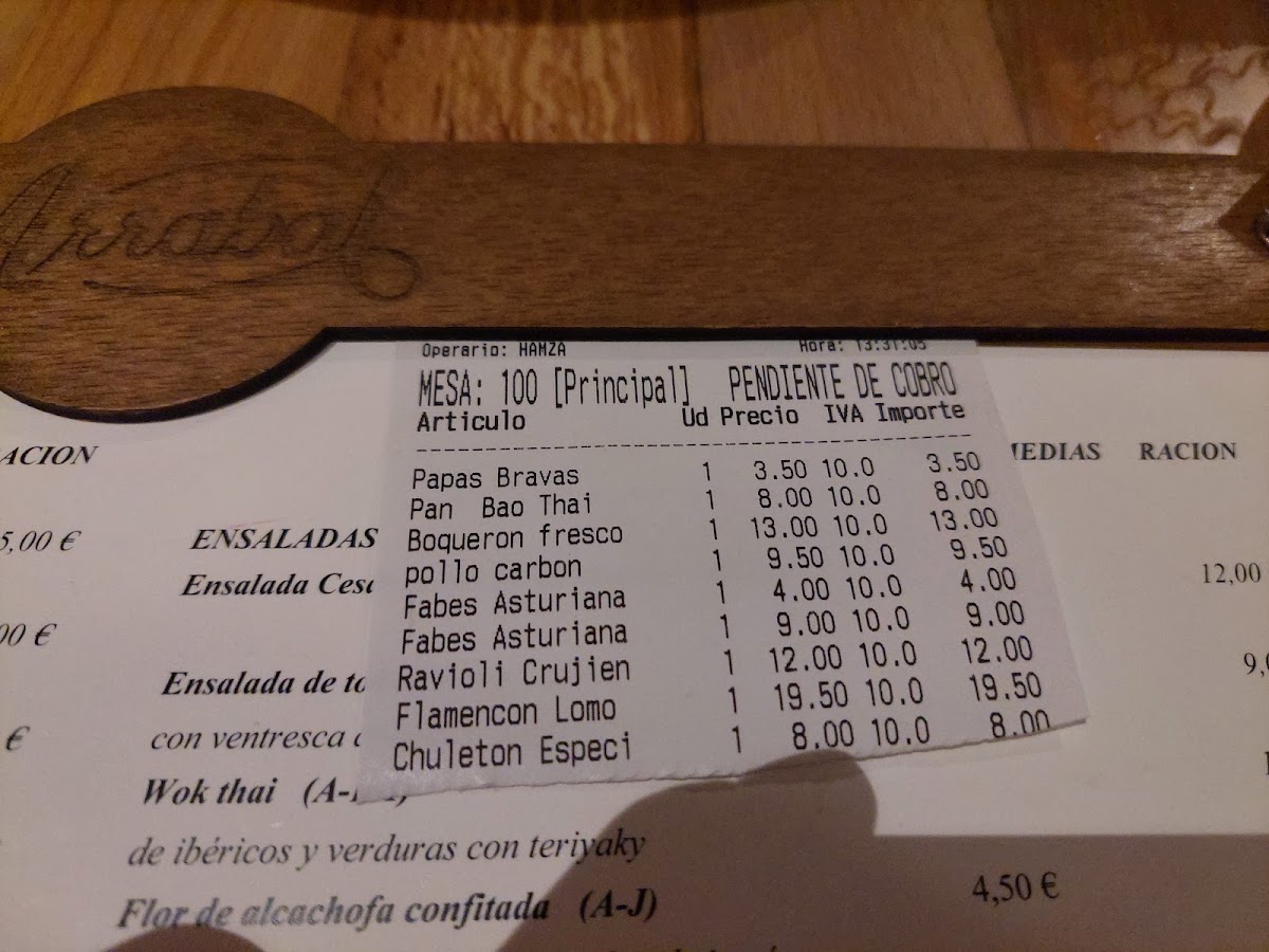 Restaurante Arrabal Photo Menu 6