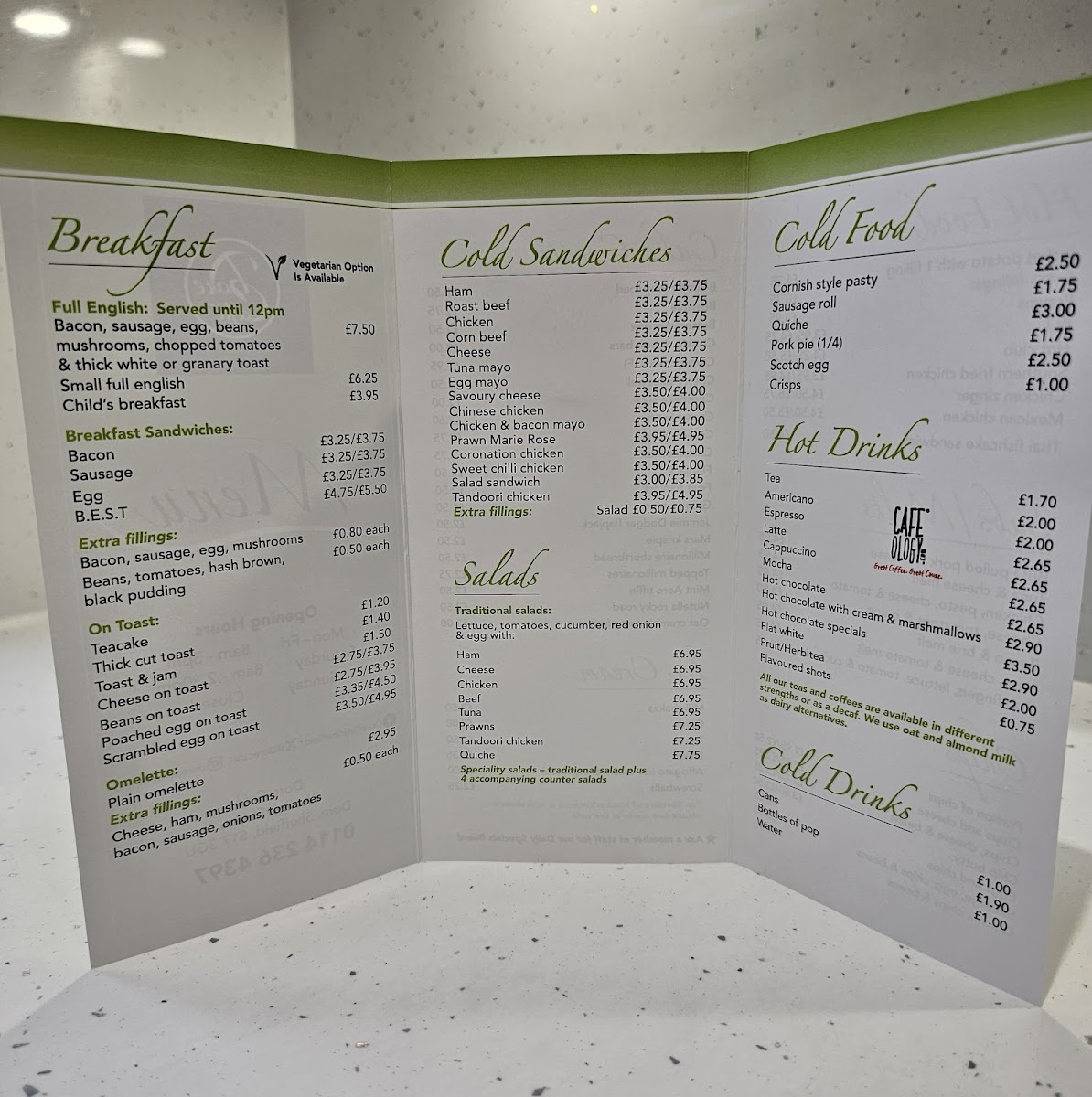 Dore Cafe Photo Menu 1