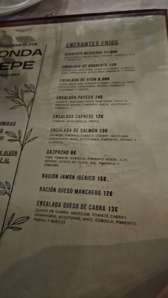 Fonda Pepe - Restaurante P. Y. K. Photo Menu 2