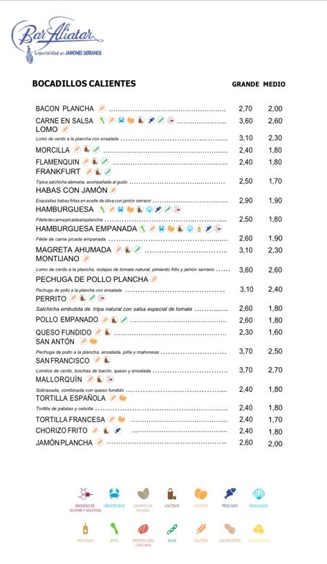 Bar Aliatar Photo Menu 4