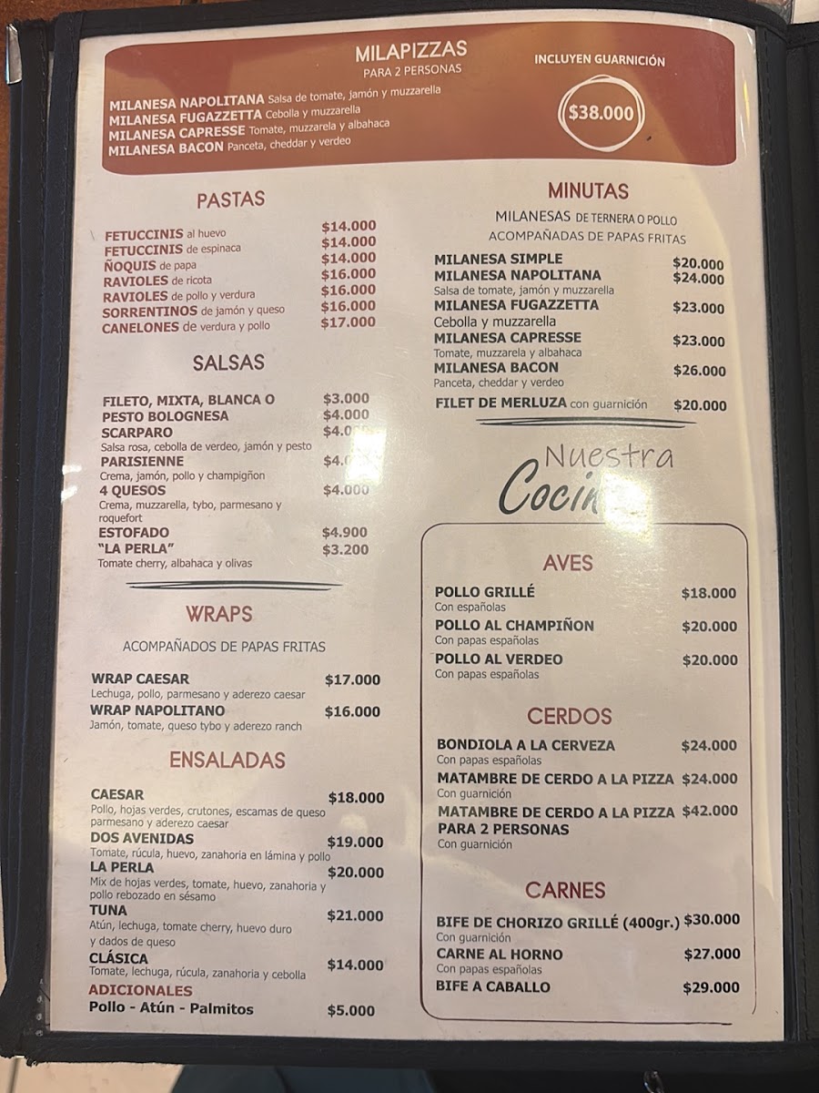 La Perla Photo Menu 2