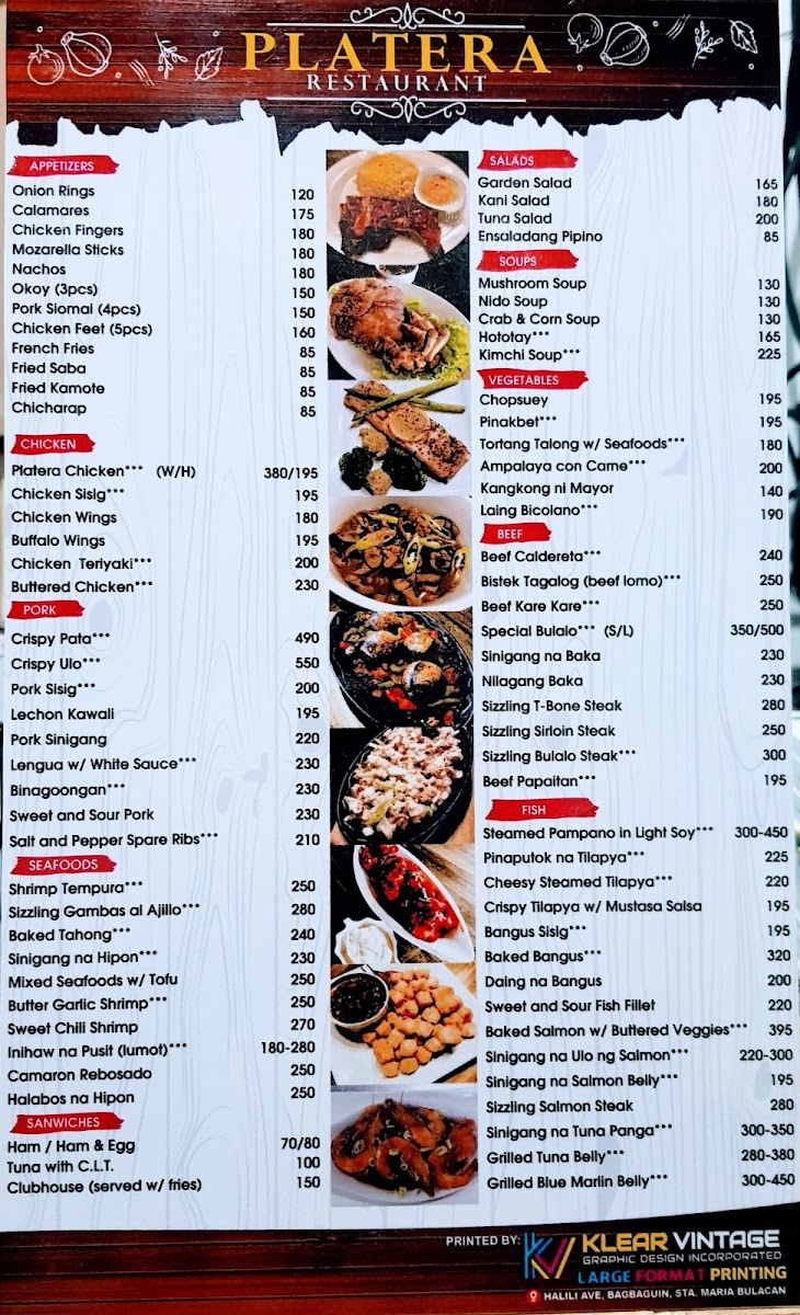 Platera Restaurant Photo Menu 6