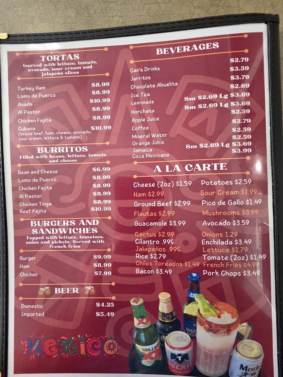 Tu casa Azteca Photo Menu 2
