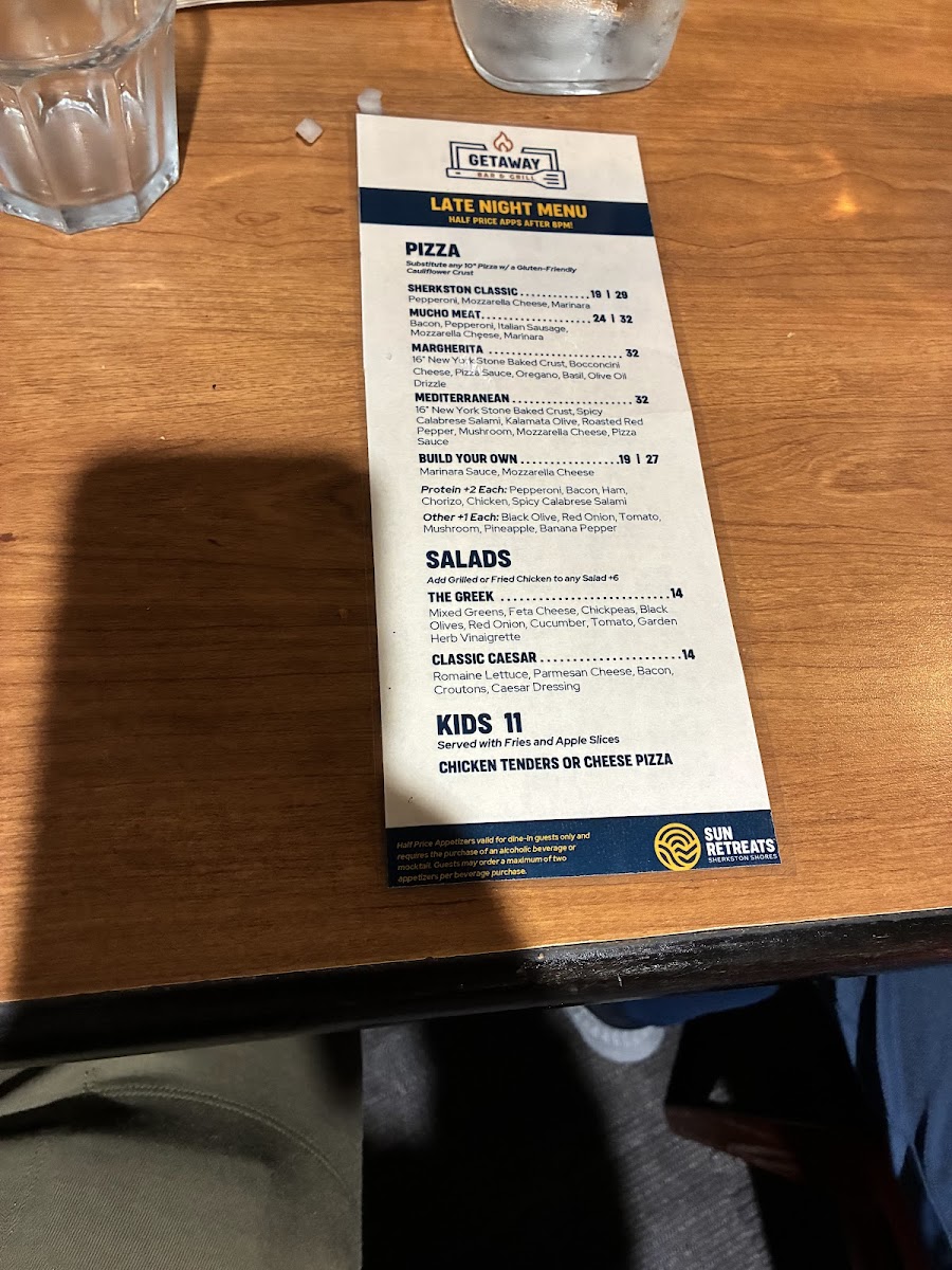 Getaway Bar and Grill Photo Menu 4