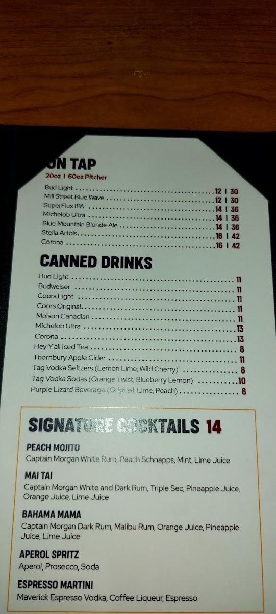 Getaway Bar and Grill Photo Menu 5