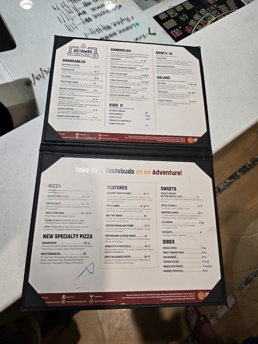 Getaway Bar and Grill Photo Menu 6