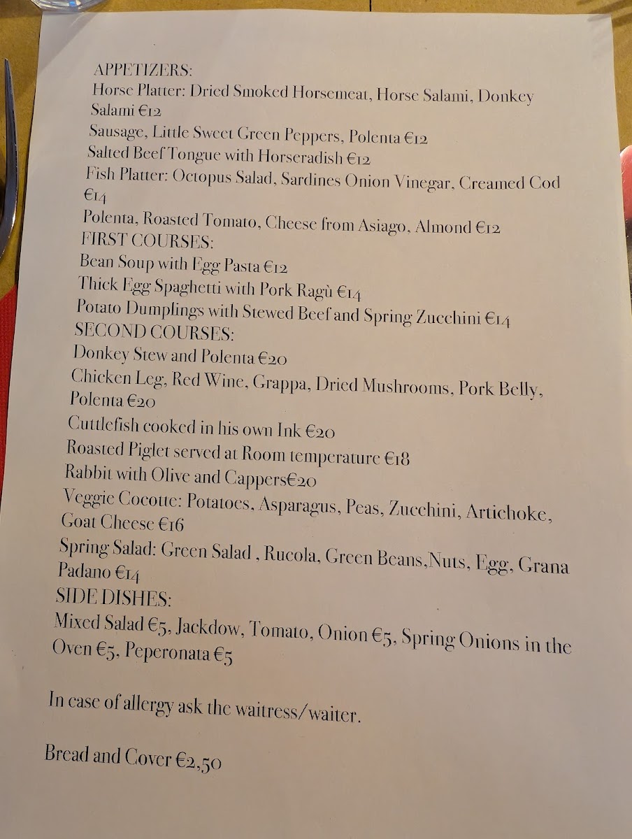 Osteria Nane della Giulia Photo Menu 3