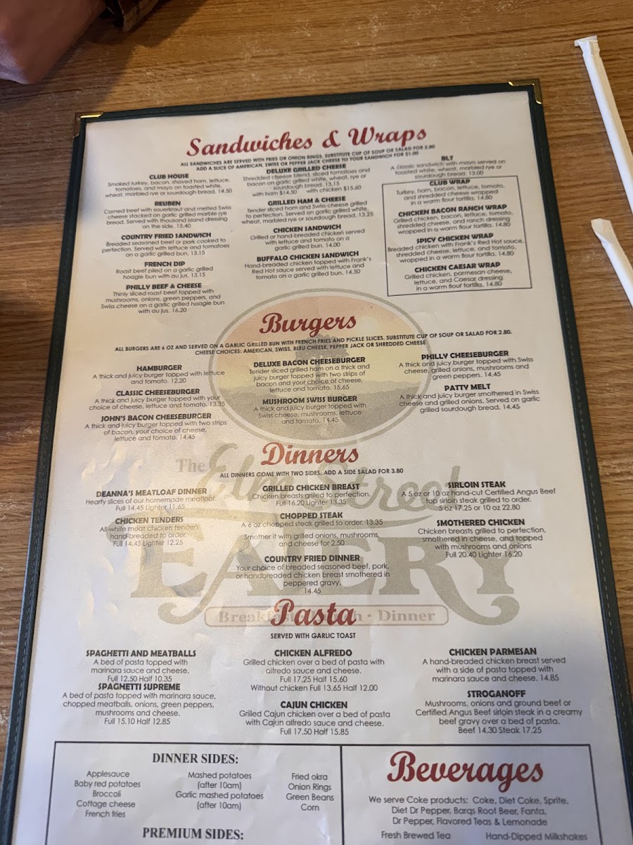The Elm Street Eatery Photo Menu 2
