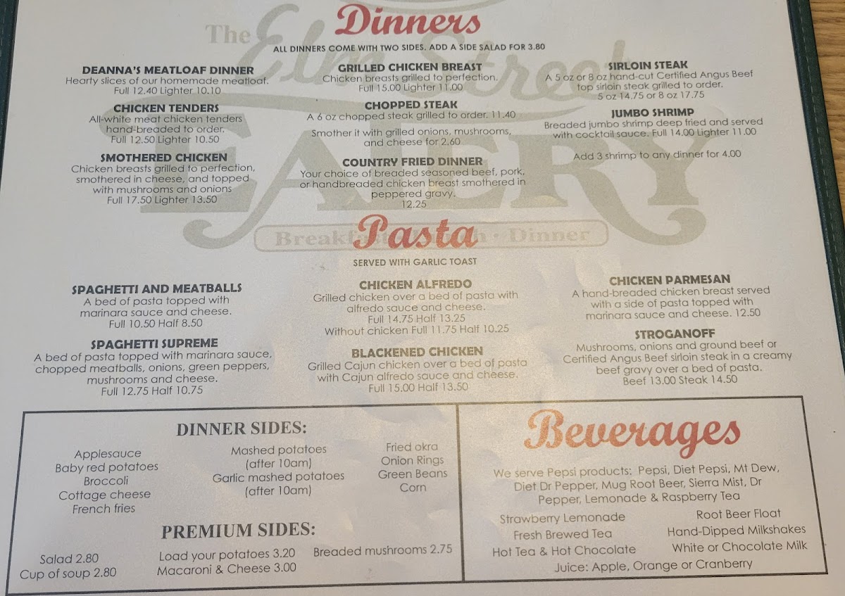 The Elm Street Eatery Photo Menu 3