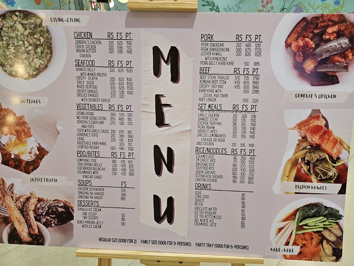 PDQ/RECIPES Photo Menu 1