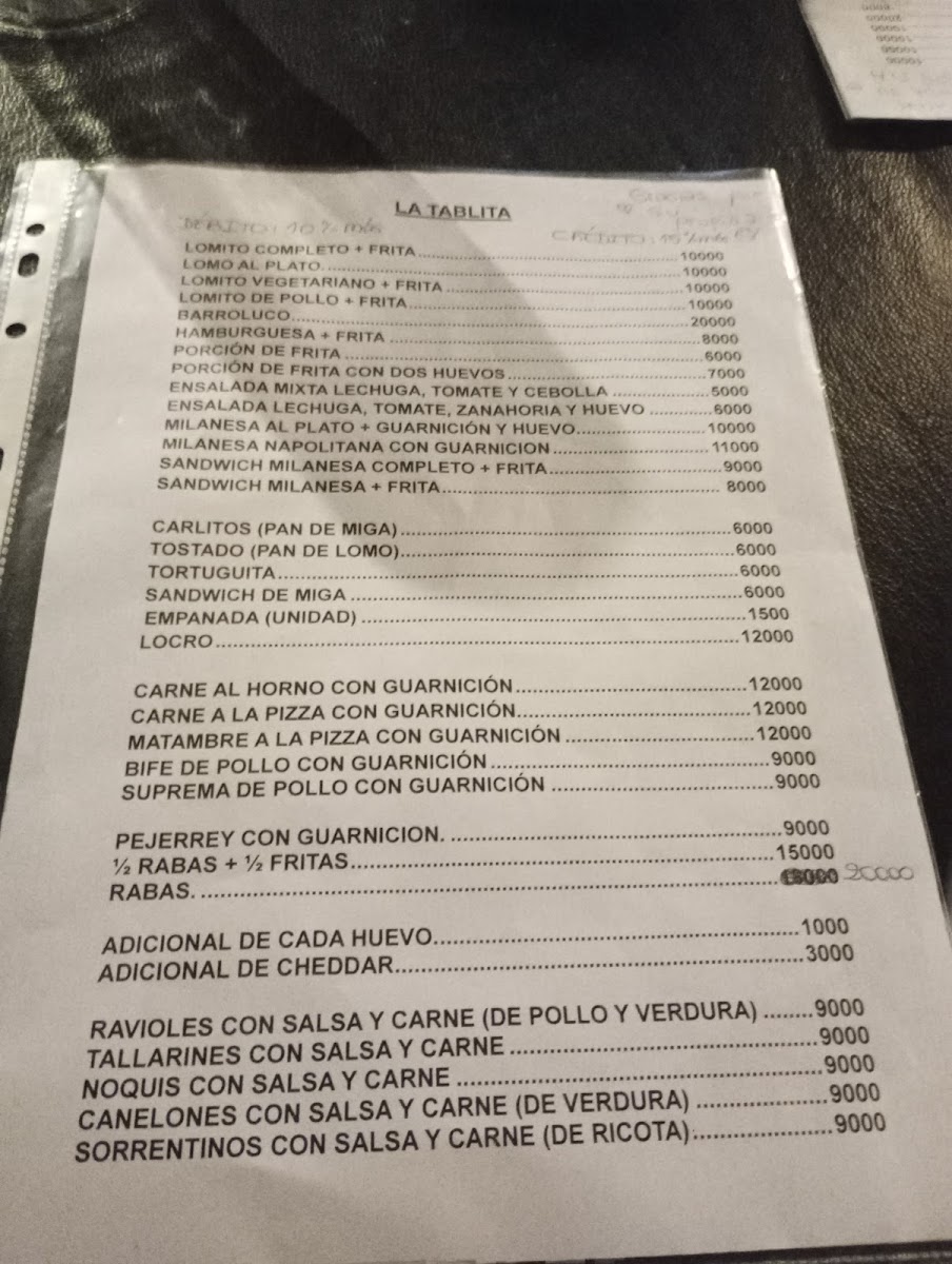 La Tablita Photo Menu 1