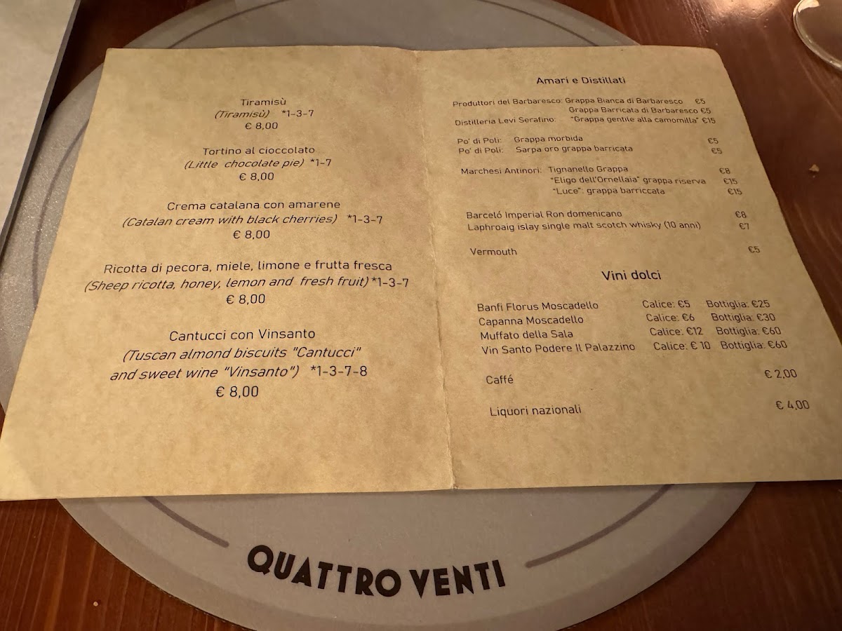Osteria Quattro Venti Photo Menu 7