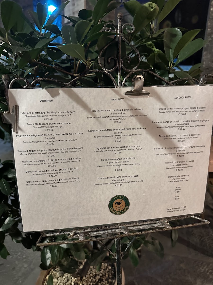 Osteria Quattro Venti Photo Menu 9