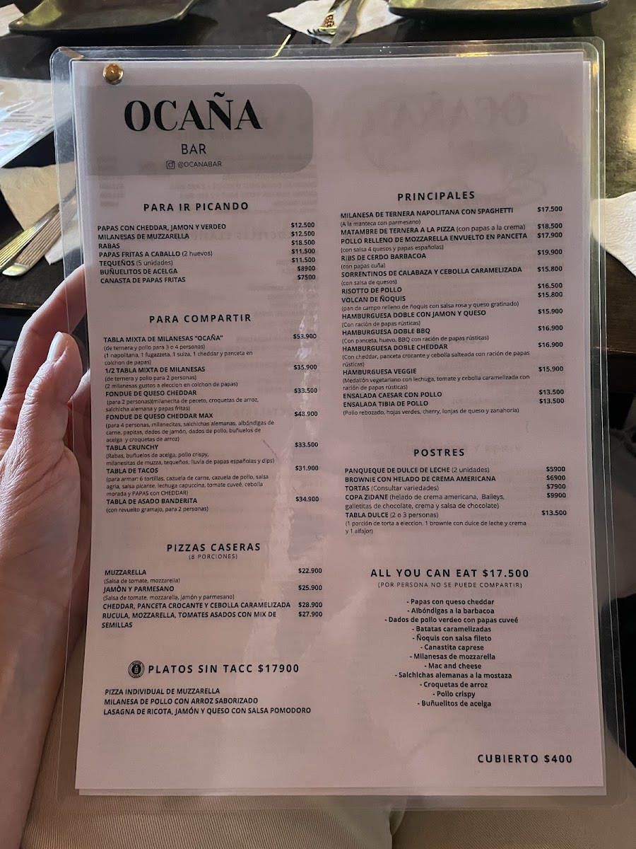Ocaña Bar VDP Photo Menu 7