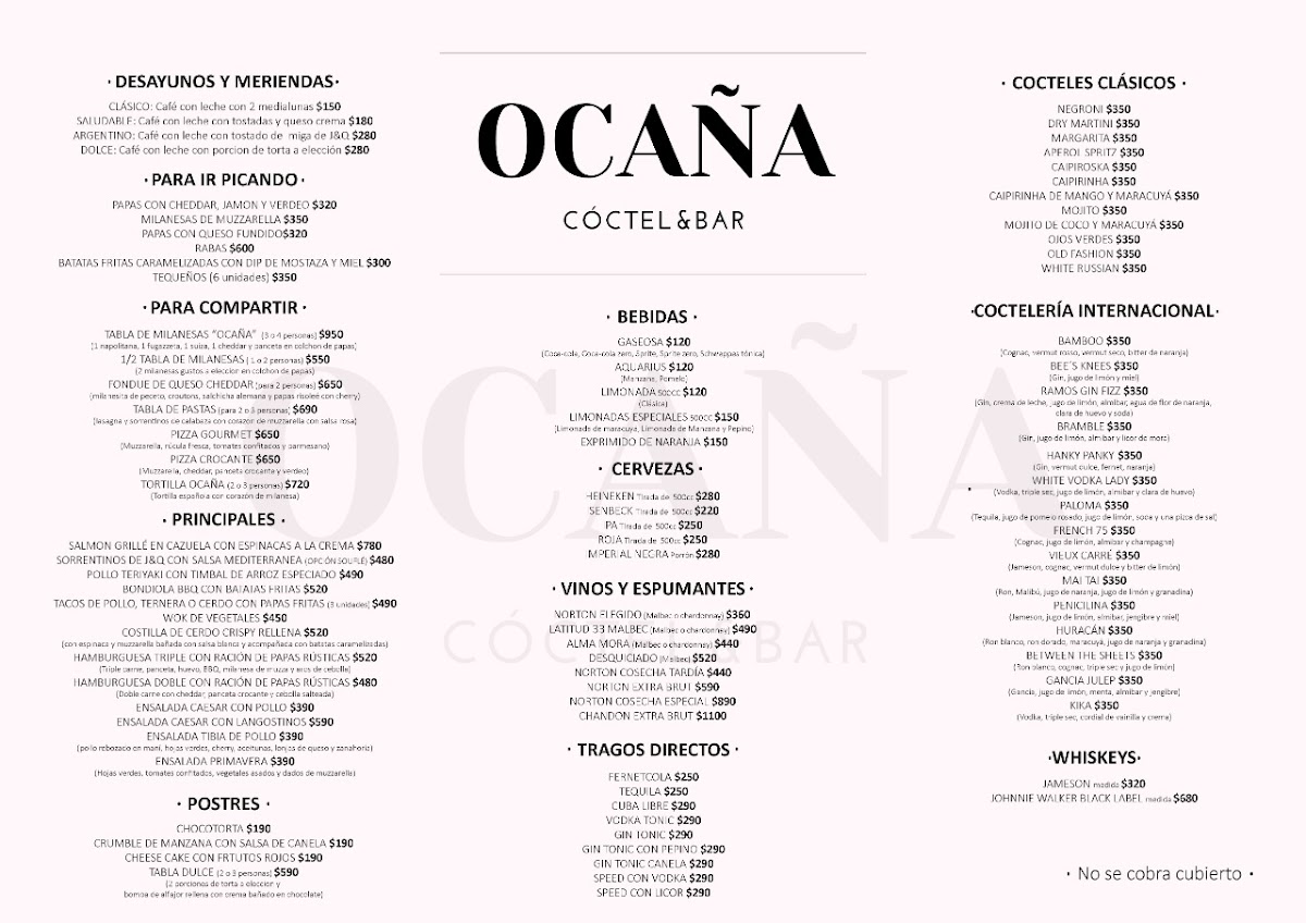 Ocaña Bar VDP Photo Menu 9