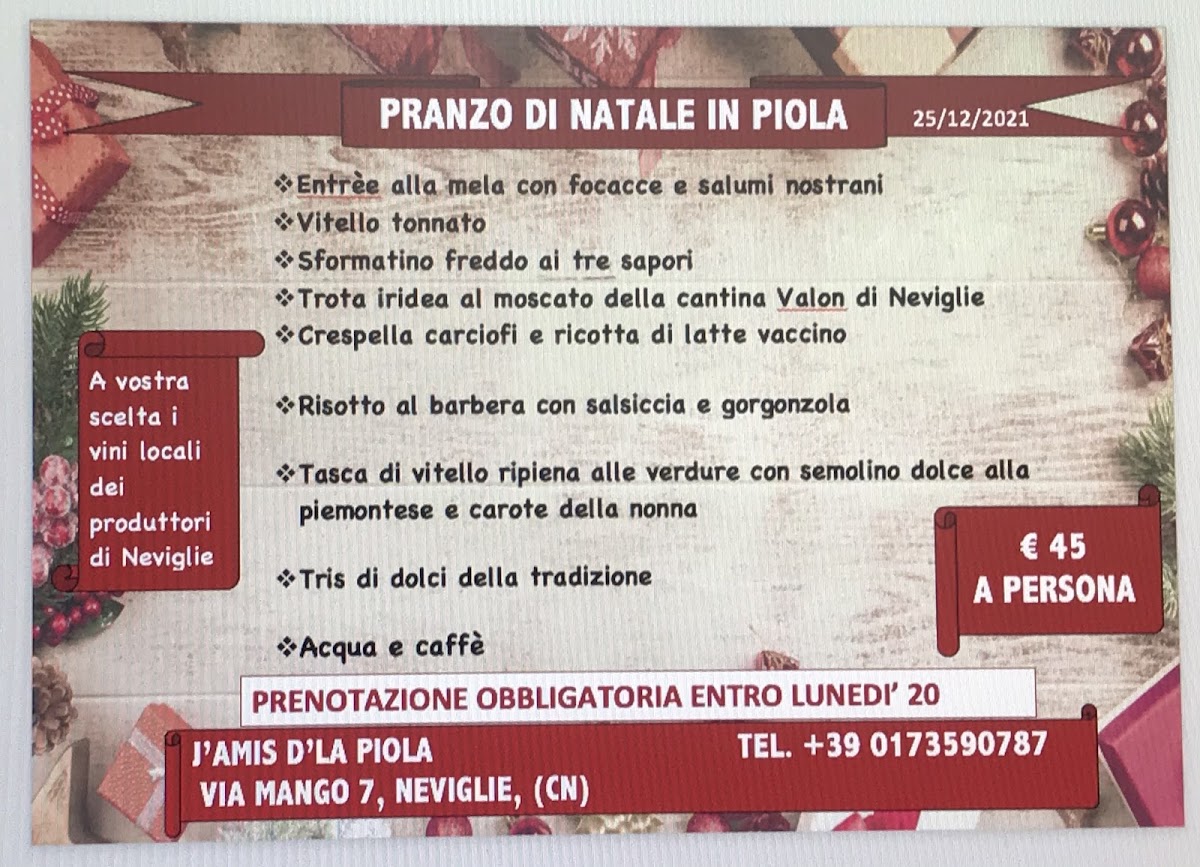 J'Amis d'la Piola Photo Menu 5