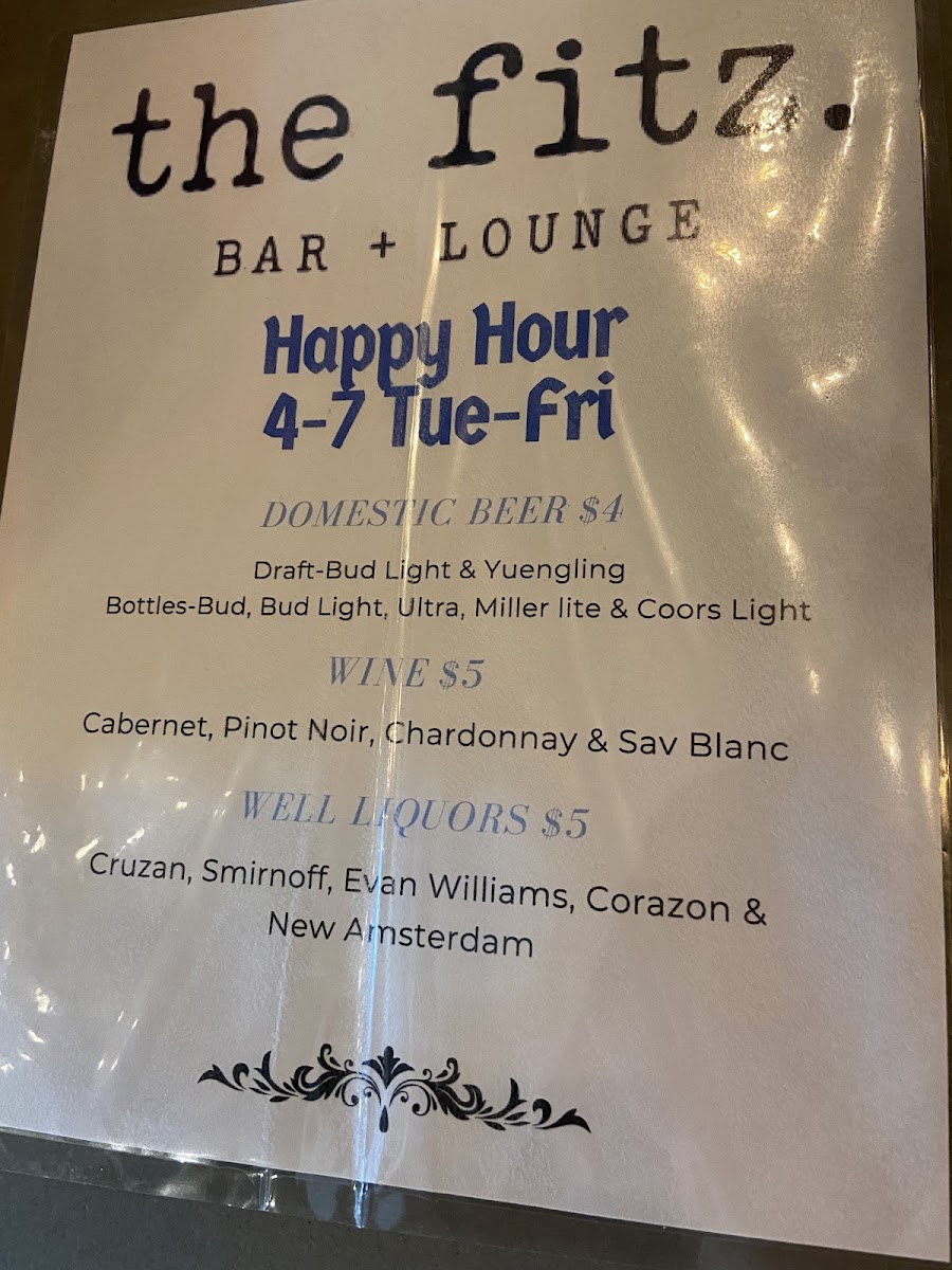 The Fitz Bar & Lounge Photo Menu 7