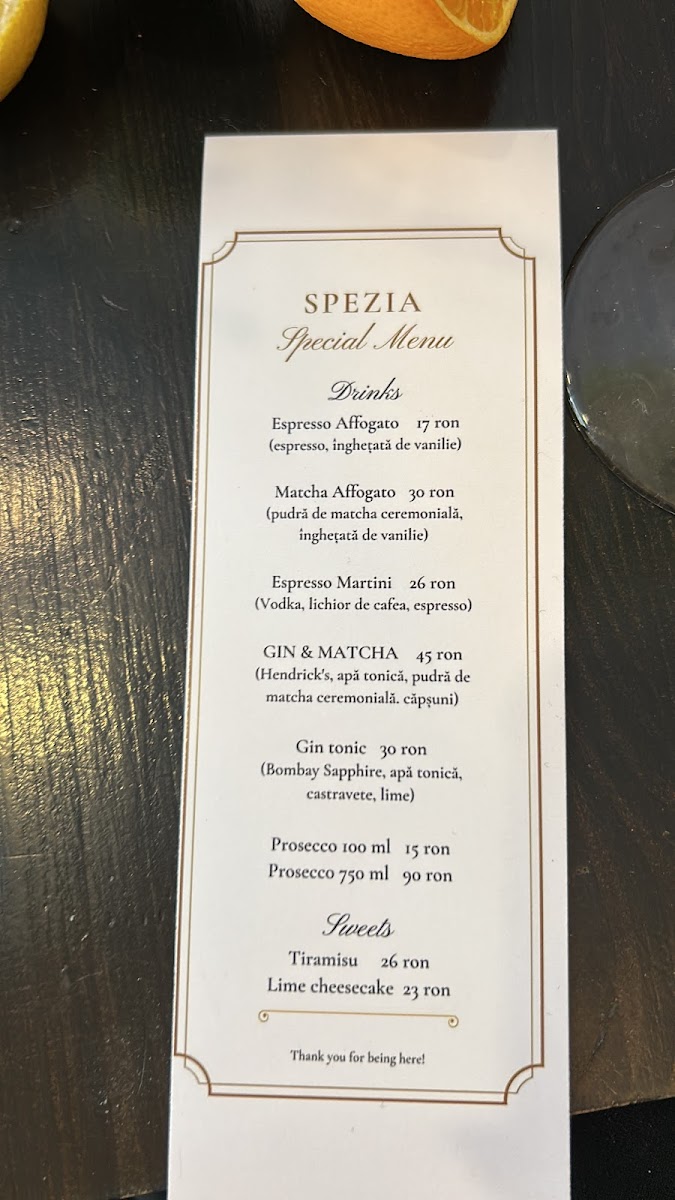 Spezia Coffee & Bistro Photo Menu 2