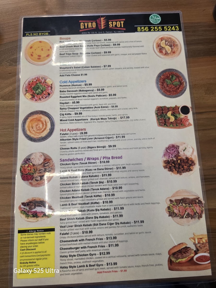 Gyro Spot Photo Menu 2