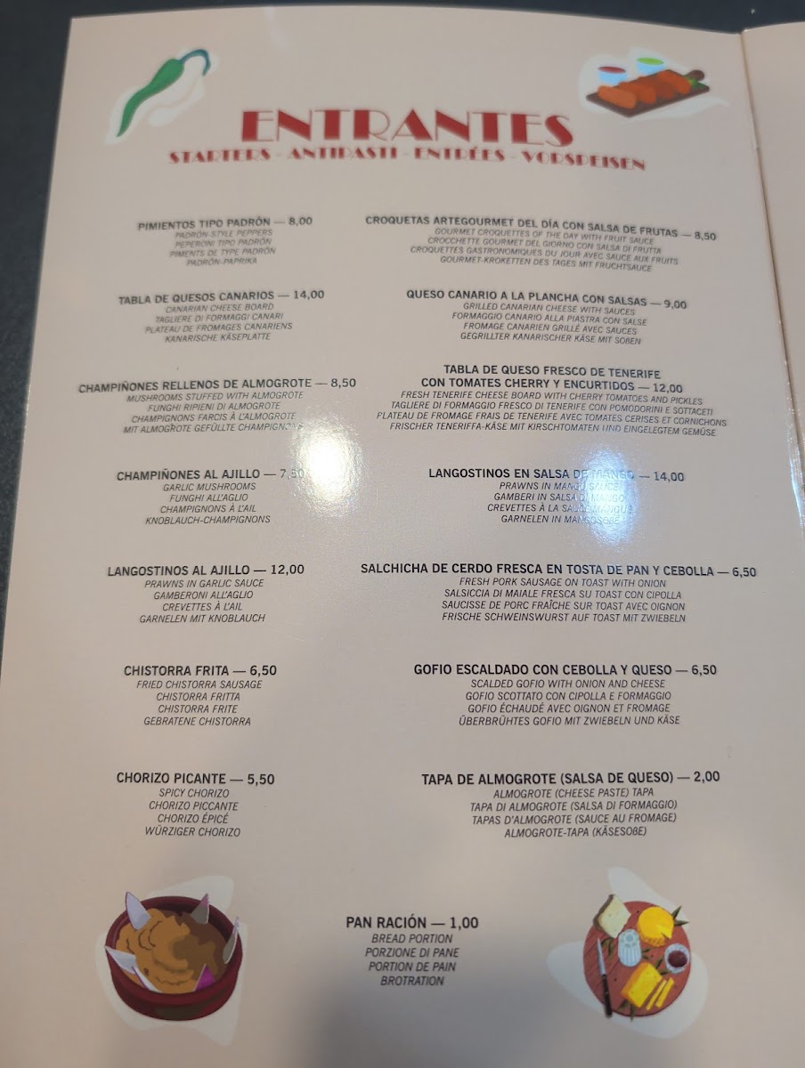 Tierra Canaria - Local Food Experience. Photo Menu 2