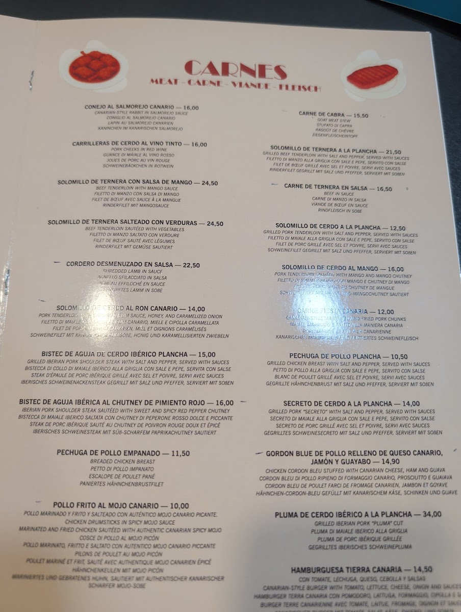 Tierra Canaria - Local Food Experience. Photo Menu 5