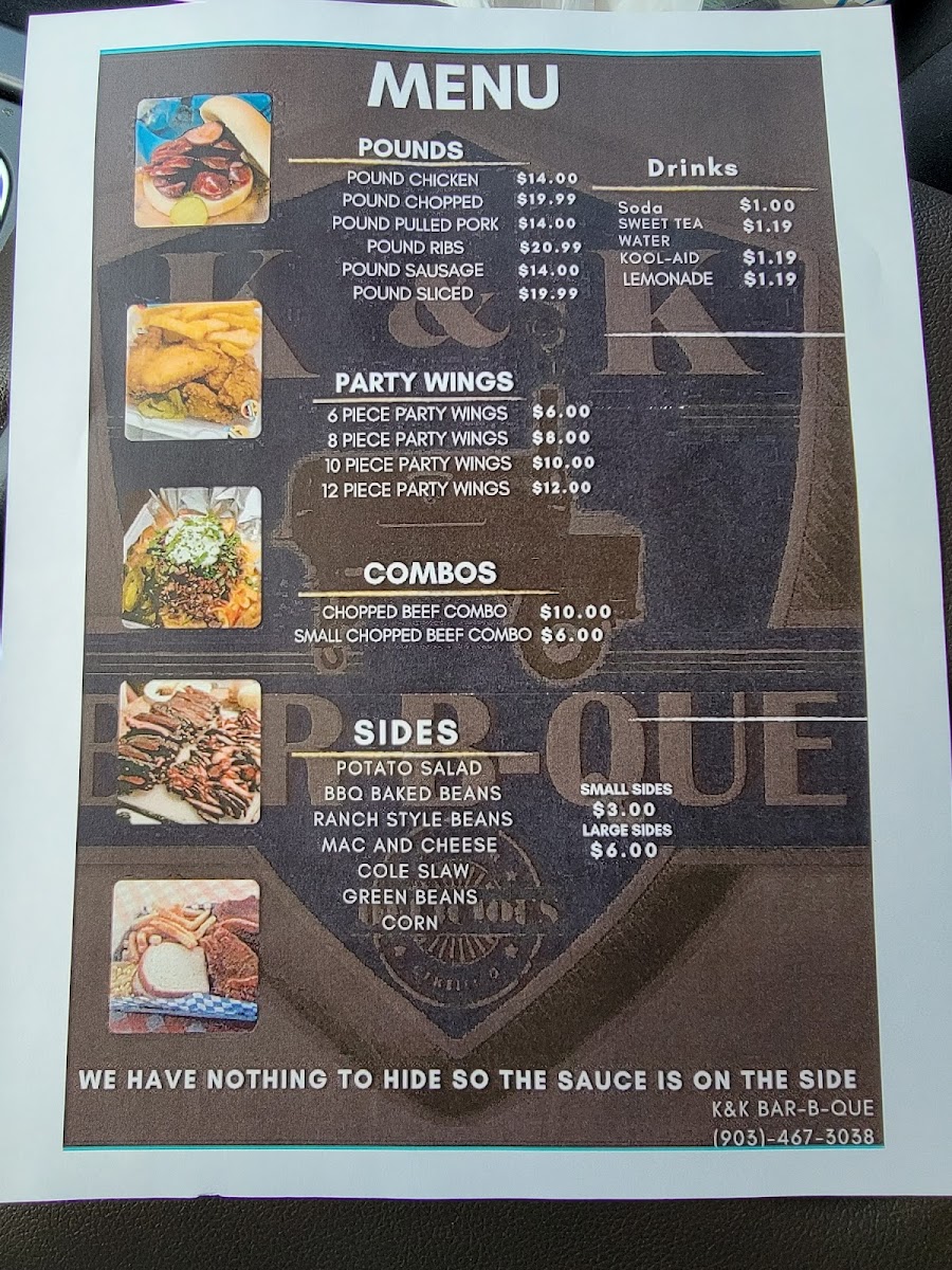 K & K Bar-b-que Photo Menu 7