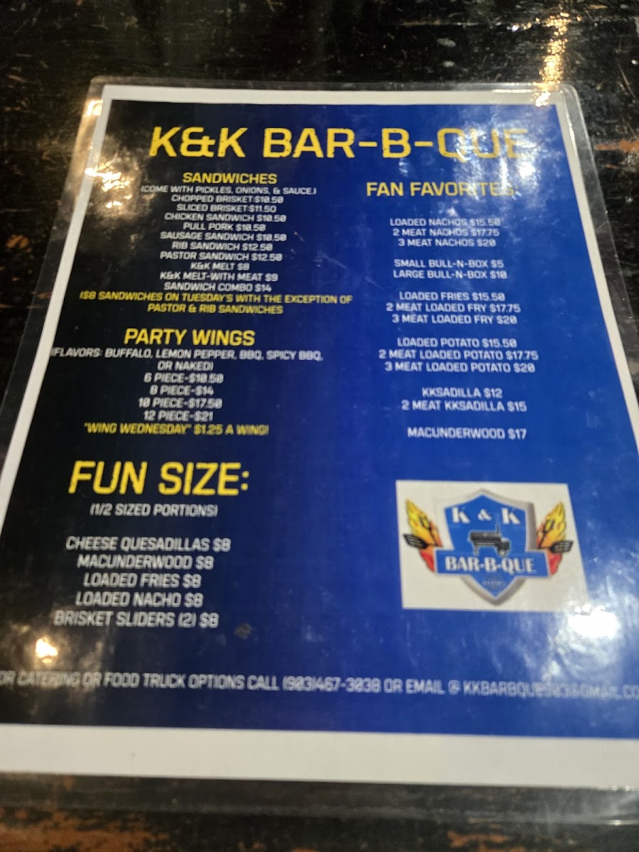 K & K Bar-b-que Photo Menu 9
