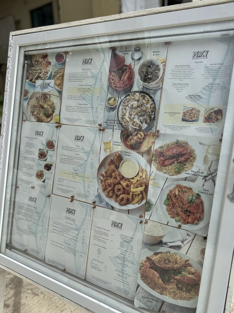 Percy Seafood Photo Menu 1