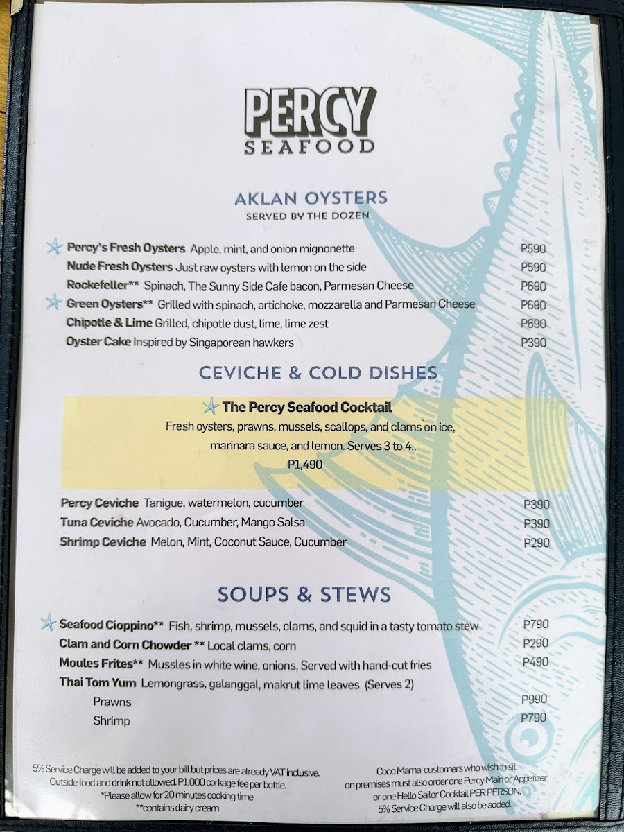 Percy Seafood Photo Menu 9