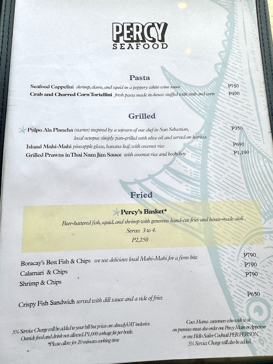 Percy Seafood Photo Menu 5