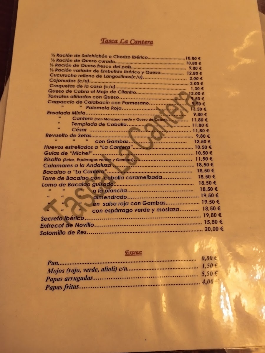 Restaurante Tasca La Cantera Photo Menu 5