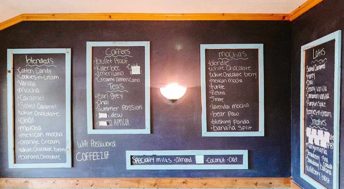 Crosslake Coffee Photo Menu 2