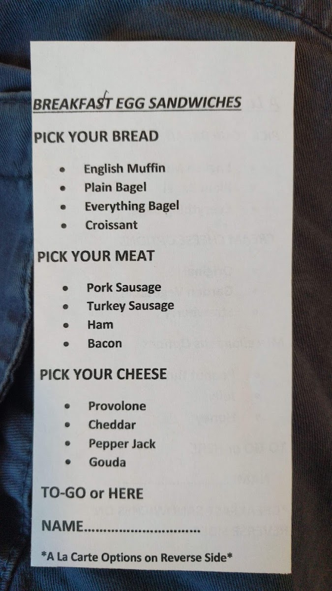 Crosslake Coffee Photo Menu 5