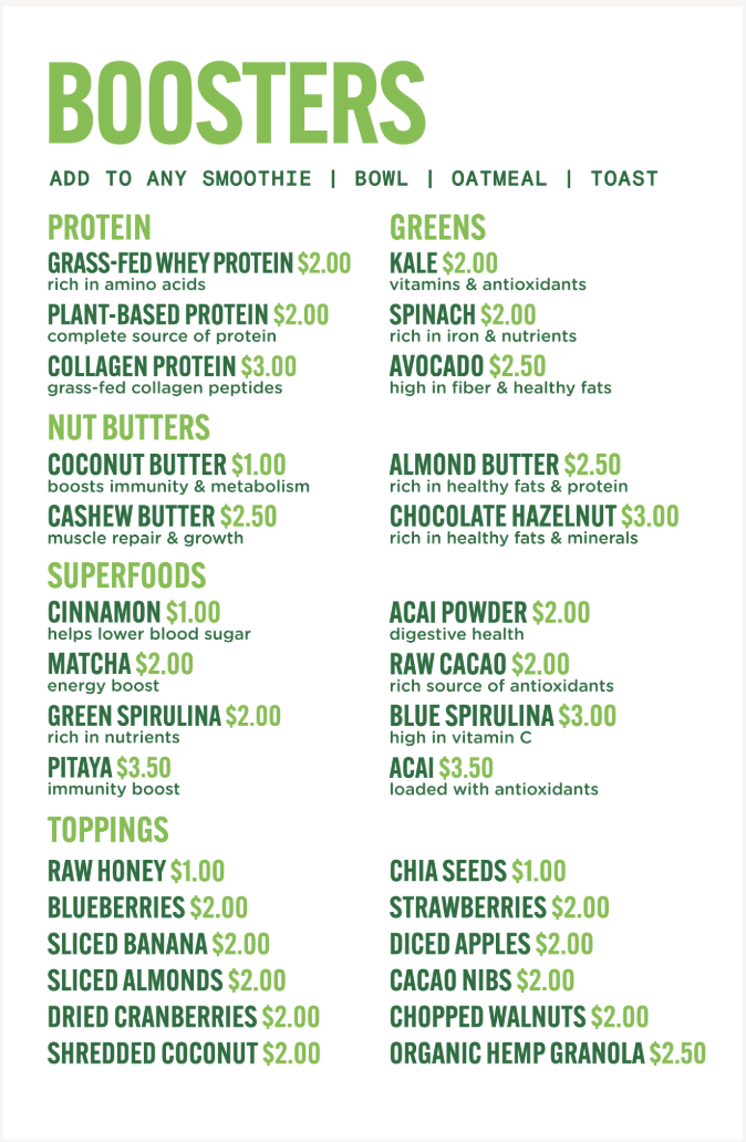 Pure Green - Juice Bar Miami Lakes Photo Menu 5