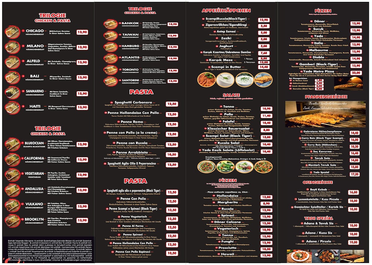 Yade Restaurant & Café Photo Menu 1