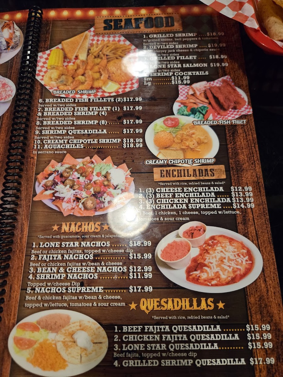 Lone Star Steakhouse Photo Menu 2
