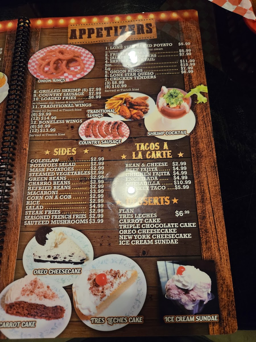 Lone Star Steakhouse Photo Menu 5