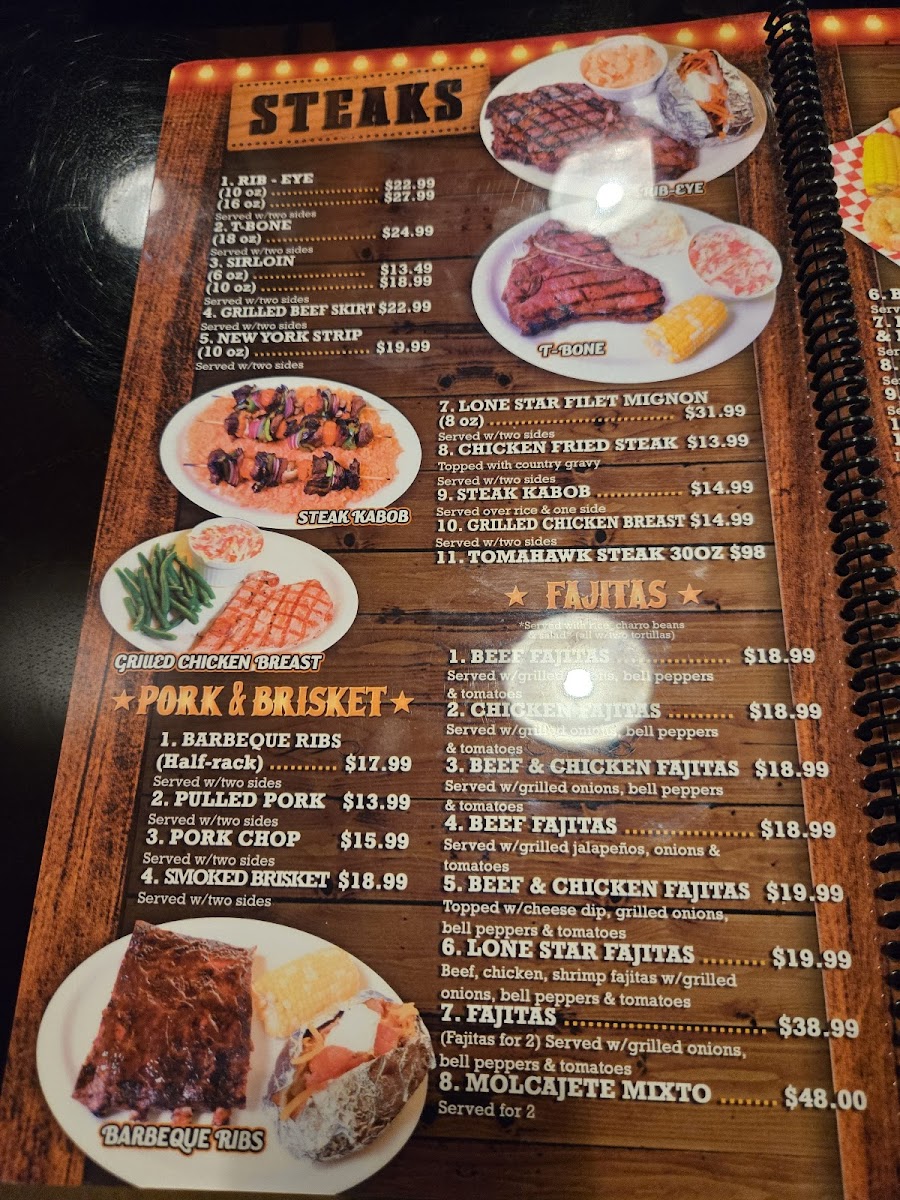 Lone Star Steakhouse Photo Menu 7
