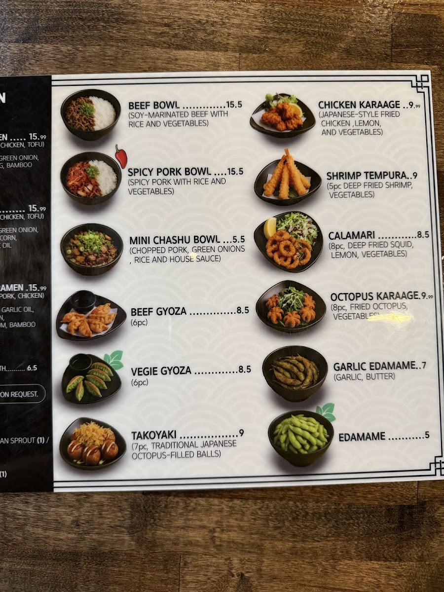 HARUYA RAMEN Photo Menu 9