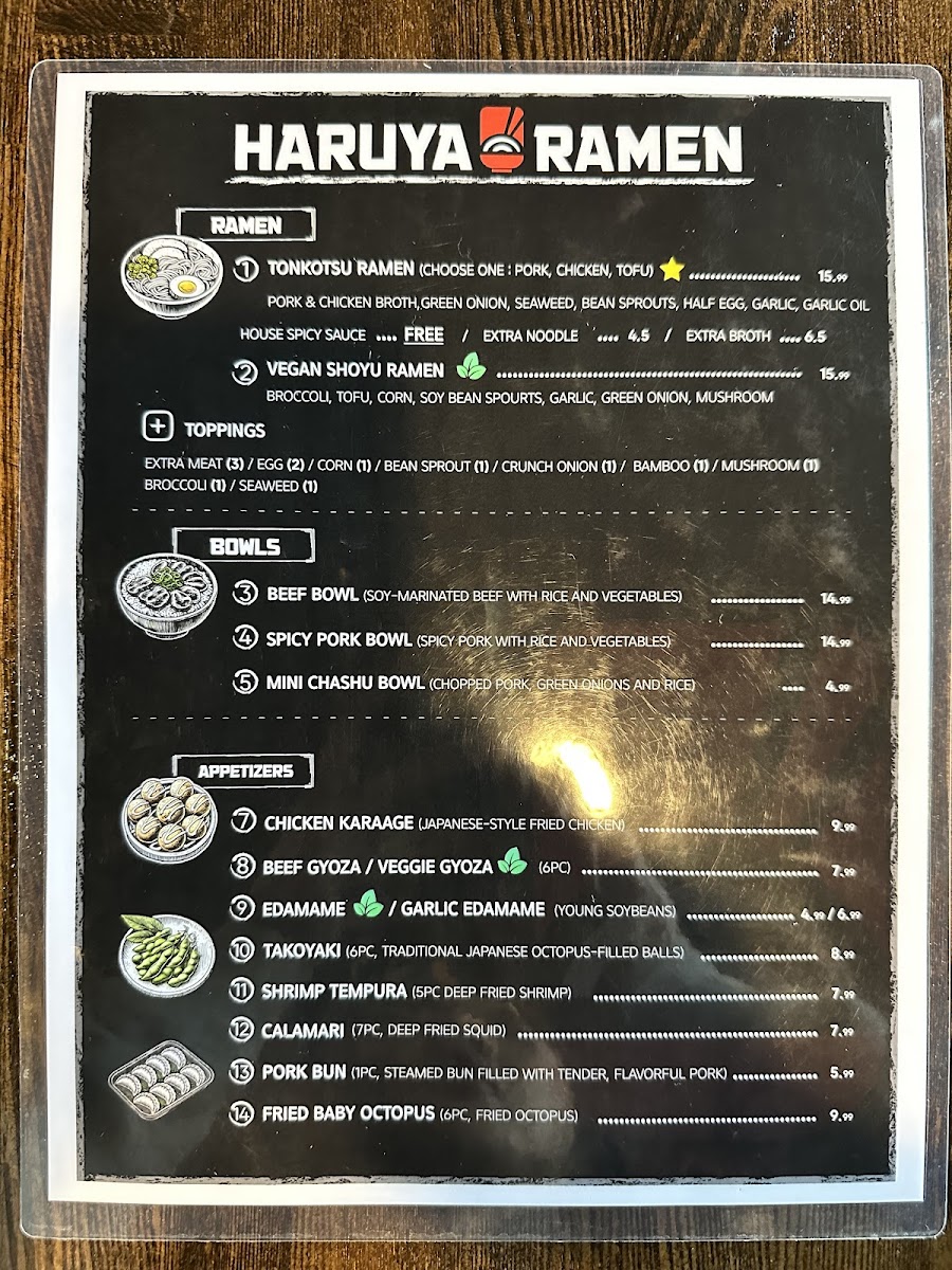HARUYA RAMEN Photo Menu 3
