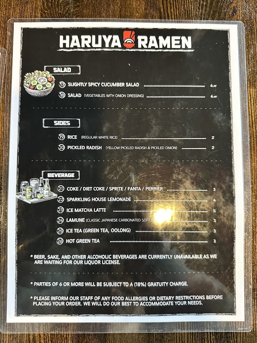 HARUYA RAMEN Photo Menu 6