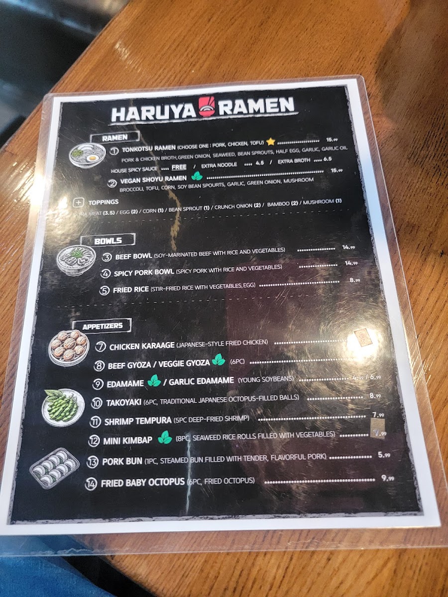HARUYA RAMEN Photo Menu 8
