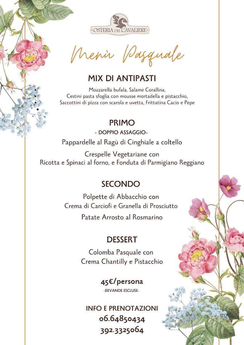 Osteria del Cavaliere Photo Menu 1