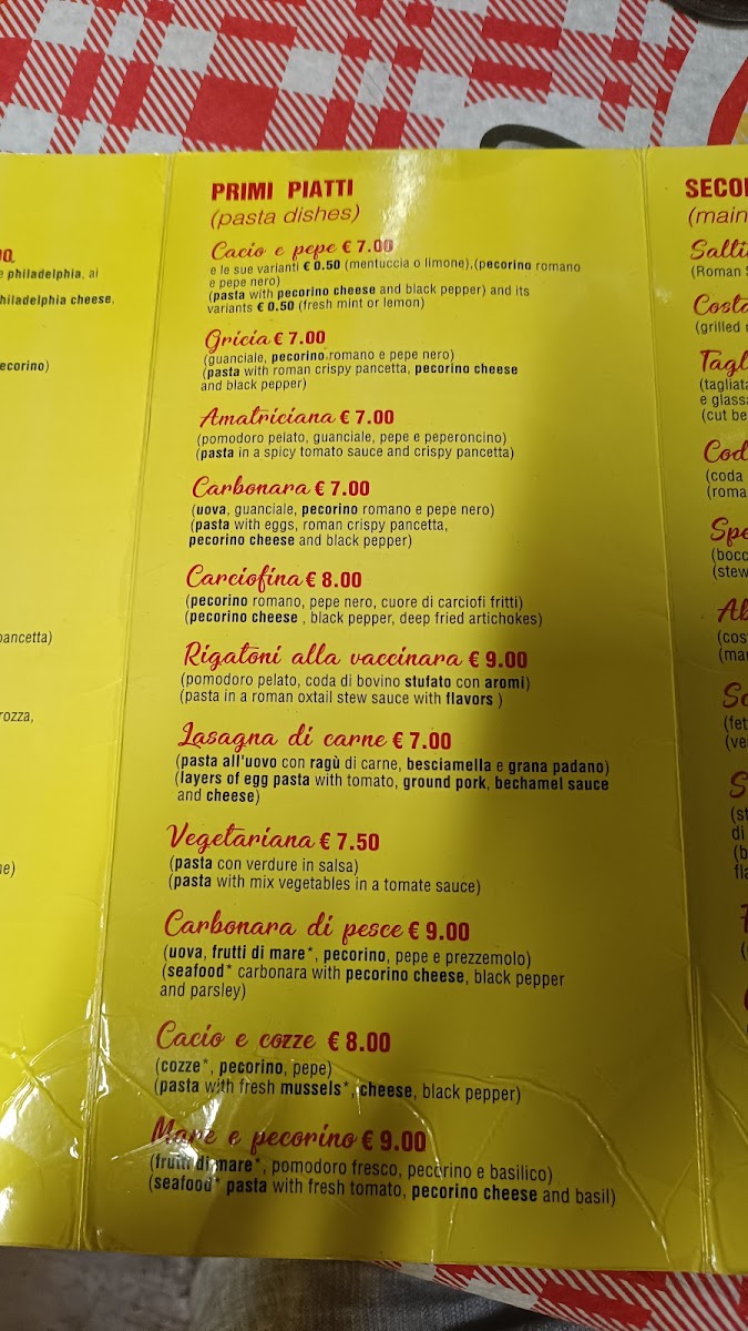 Trattoria Cacio e Pepe Photo Menu 1