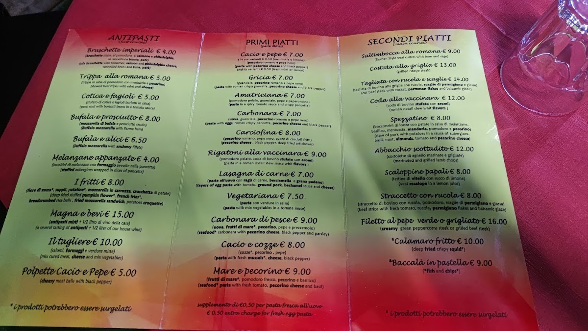 Trattoria Cacio e Pepe Photo Menu 2