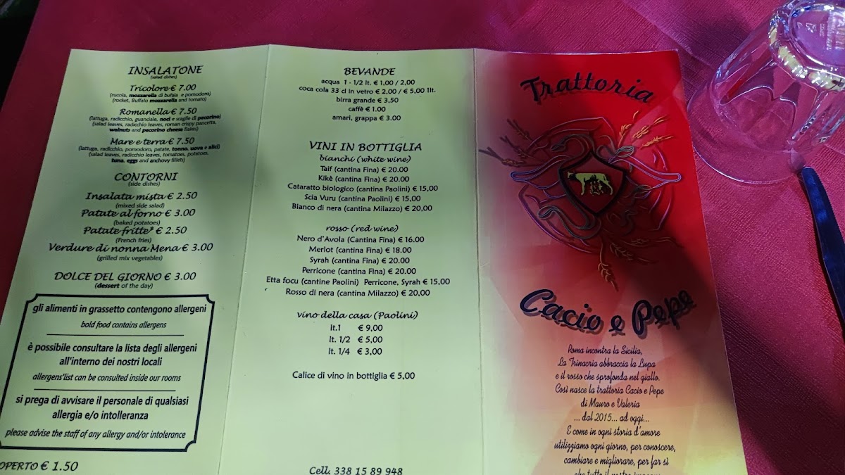 Trattoria Cacio e Pepe Photo Menu 9
