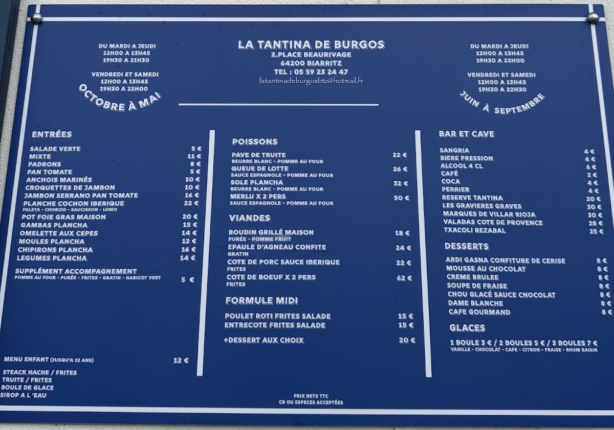La Tantina de Burgos Photo Menu 1