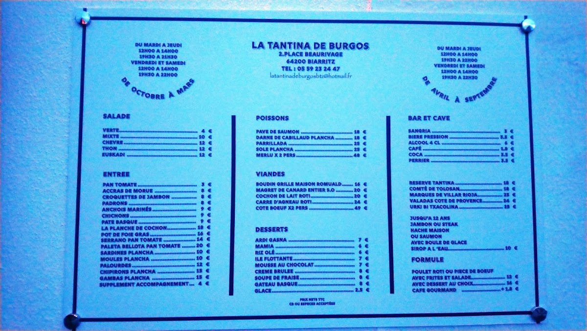 La Tantina de Burgos Photo Menu 10